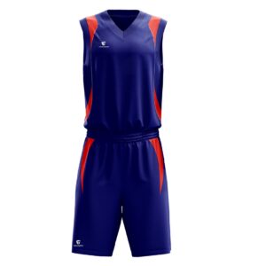 Men’s Basketball Uniform | Custom Basketball Sports Jersey Shorts for Boy Blue & Red Color