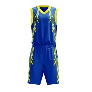 Basketball Shorts for Men | Design Your Own Basketball Tshirts Blue & Yellow Color
