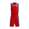 Sleeveless Basketball Jersey / T Shirt for Unisex | Custom Team Uniform Red & Blue Color
