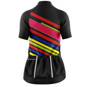 Women Cycling Jerseys | Customised Cycle Apparel for Girls Black, Pink & Yellow Color