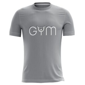 Men’s Athletic Running Gym Workout Short Sleeve Tee Shirts Grey Color