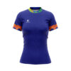 Women’s Tennis T-Shirt Round Neck Printed Tennis Club Players Jersey Top Blue Color