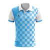 Mens Tennis Polo Shirts | Collared Polyester T-Shirts Tops - Sky Blue Color