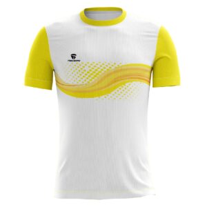 Volleyball Tshirts Clothes for Sports Player | Custom Sportswear - Yellow White Color