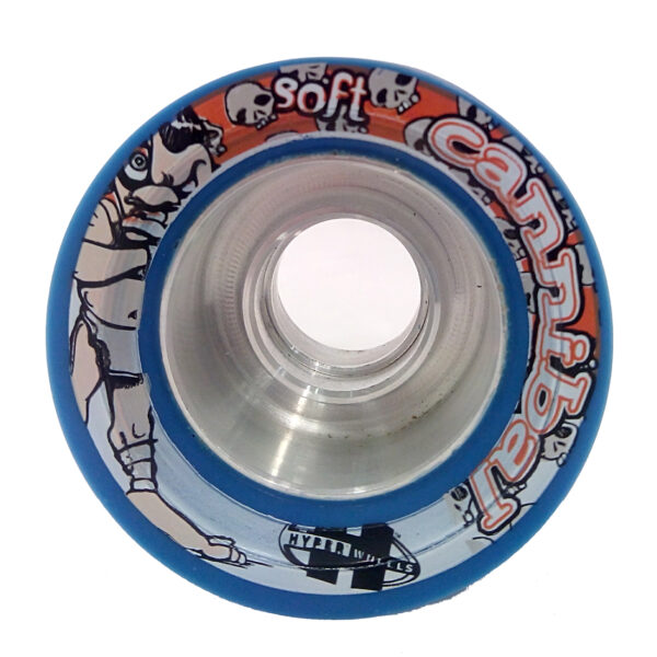 Warrior Hyper Cannibal Blue Quad Skate Wheels with Aluminium Hub