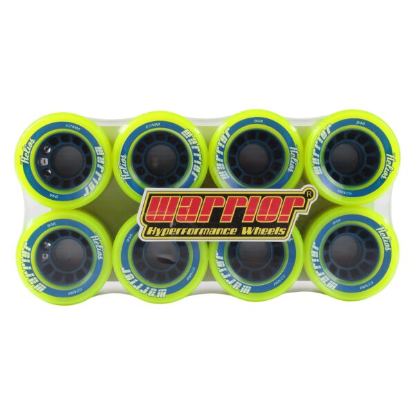 Warrior Helios Fluorescent Yellow Quad Skate Wheels