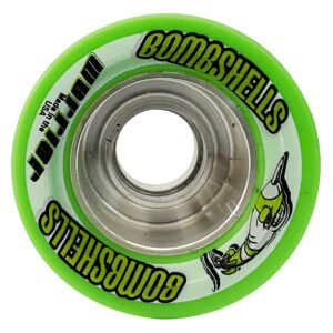 Warrior Bombshells Green Quad Skate Wheels with Aluminium Hub