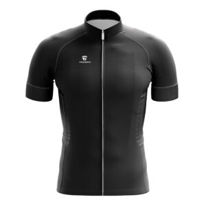 Men's Polyester Plain Cycling Jersey Black