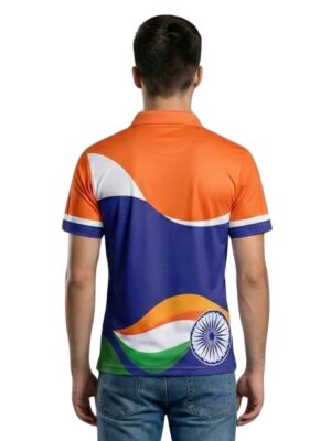 Triumph Independence Day / Republic Day India Tricolor T-Shirt for Mens Half Sleeve Polo Tshirt