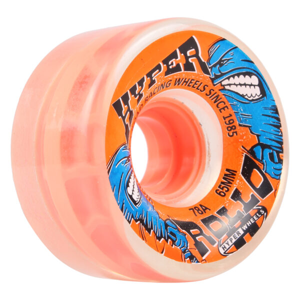 Hyper Rollo Orange Transparent Quad Skate Wheels