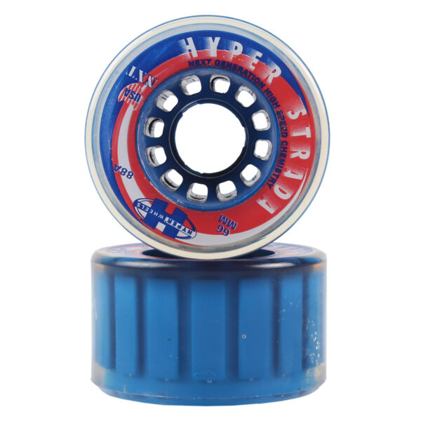 Hyper Strada Blue Transparent Quad Skate Wheels