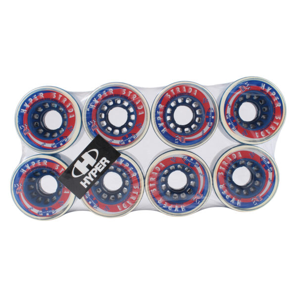 Hyper Strada Blue Transparent Quad Skate Wheels