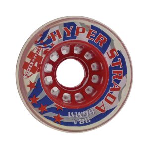 Hyper Strada Red Transparent Quad Skate Wheels