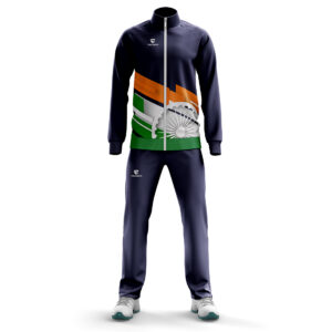 Indian Tri Color Track Suit for Men's | India Sports Tracksuit Blue