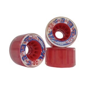 Hyper Strada Red Transparent Quad Skate Wheels