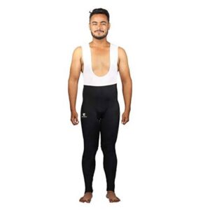 Men Cycling Bib Pants Padded Road Cycling Tights Black