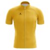 Yellow Solid Color Cycling Jersey for Men