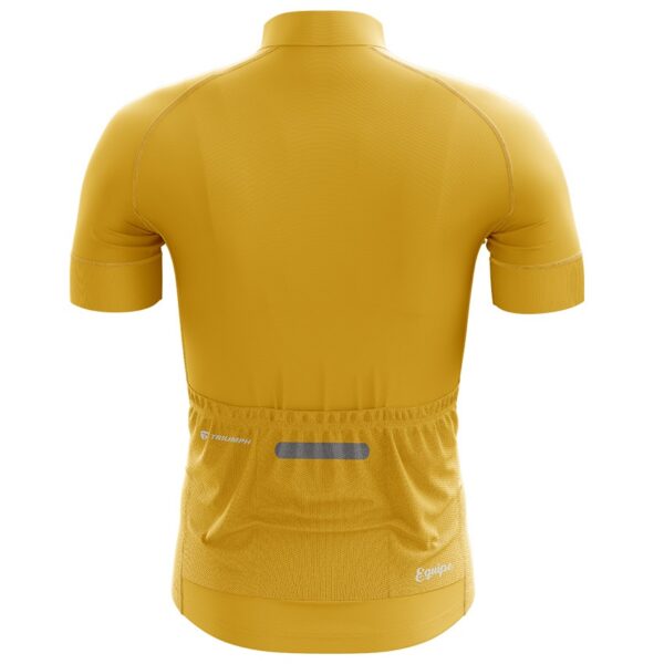 Yellow Solid Color Cycling Jersey for Men