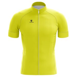 Men's Cycling Jersey Yellow | Add Team Name Number and Logo