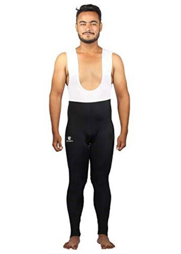 Men Cycling Bib Pants Padded Road Cycling Tights Black