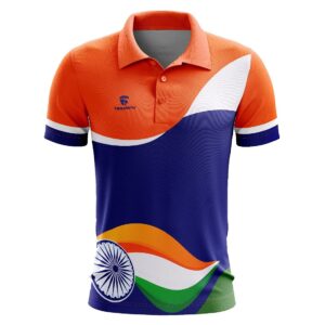 Triumph Independence Day / Republic Day India Tricolor T-Shirt for Mens Half Sleeve Polo Tshirt