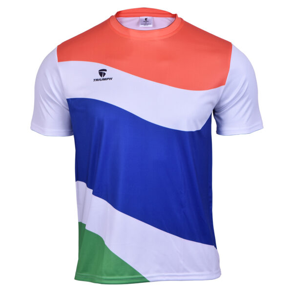 Triumph Round Neck Short Sleeve Happy Independence Day Jersey Republic Day T-Shirt for Mens