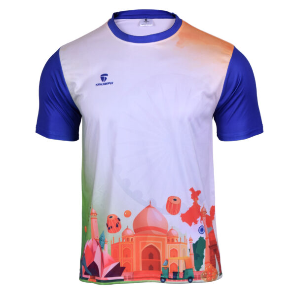 Triumph Half Sleeve India Happy Independence Day Jersey Republic Day T-Shirt for Mens 26 Jan / 15 Aug Tshirt Jerseys