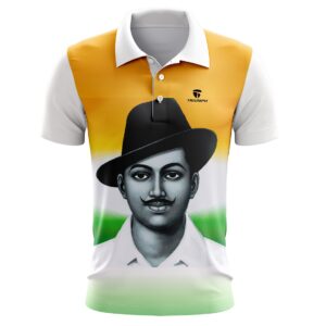 Bhagat Singh Photo Printed Mens Polo India Tshirts