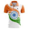 Polo Neck Happy Independence Day India Flag Design T-Shirt for Mens Half Sleeve Republic Day Tshirt Jerseys