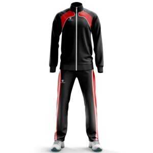 Men's Jogging Suit | Sportswear Tracksuit Online | Custom Sports Jacket Red and Black Colour