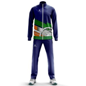 Indian Tri Color Track Suit for Men's | India Sports Tracksuit Blue