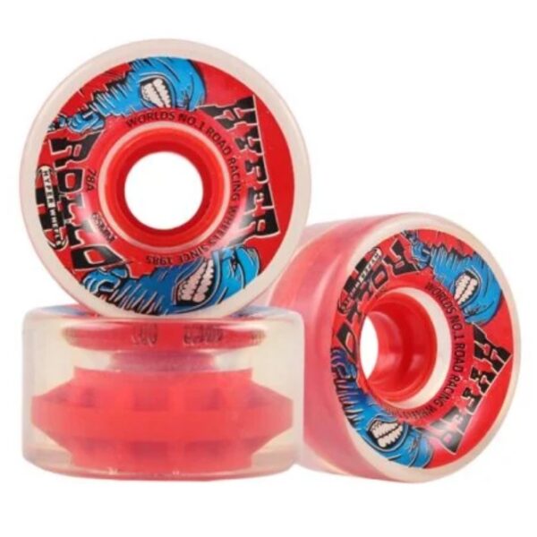 Hyper Rollo Red Transparent Quad Skate Wheels