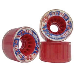 Hyper Strada Red Transparent Quad Skate Wheels