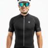 Men's Polyester Plain Cycling Jersey Black