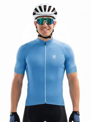 Polyester Drifit Mens Cycling Jersey SKY Blue