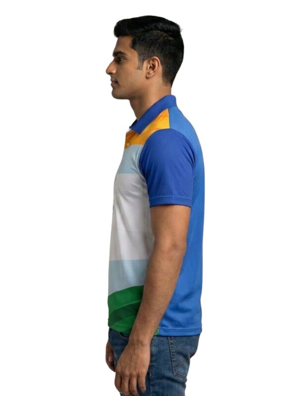 Republic Day I Love My India White Polyester Polo Neck Unisex Mens Half Sleeve T-Shirt Dress – view 4