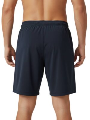 Men’s Running Shorts Navy Blue Color | Quick-Dry Lightweight Gym & Jogging Shorts with Zipper Pockets for Sports & Training