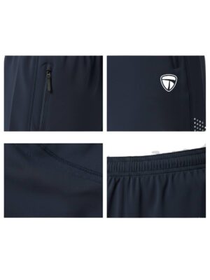 Men’s Running Shorts Navy Blue Color | Quick-Dry Lightweight Gym & Jogging Shorts with Zipper Pockets for Sports & Training