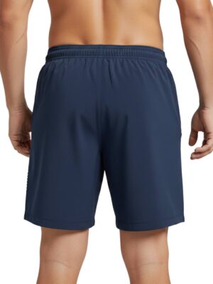 Men’s Performance Running Shorts Blue Color | Gym & Training Shorts with both Side Zipper Pockets | Lightweight Quick Dry & Breathable Fabric