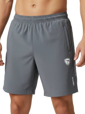 Men’s Running Shorts Light Grey Color | Sports Shorts for Jogging Training & Fitness Gym Workout Outdoor & Travelling and Daily Use