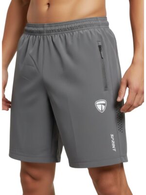 Men’s Running Shorts Light Grey Color | Sports Shorts for Jogging Training & Fitness Gym Workout Outdoor & Travelling and Daily Use