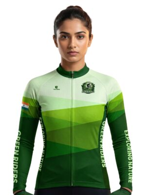 Full Sleeve Cadance Cycling Jersey for Women | Green Riders Cycle Club