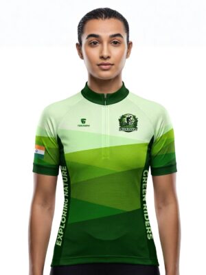 Half Zipper Cadance Cycling Jersey for Women | Green Riders Cycle Club