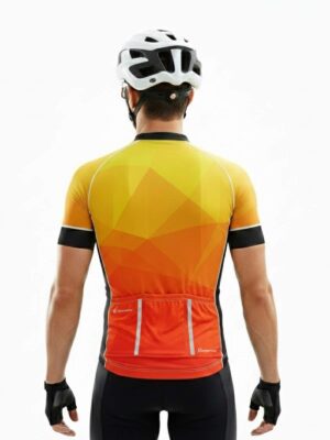 Men’s Cycling Jersey | Custom Sublimation Bicycle Clothes Yellow & Orange Color