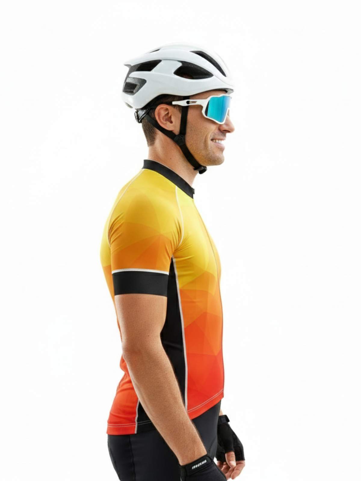 Men’s Cycling Jersey | Custom Sublimation Bicycle Clothes Yellow & Orange Color