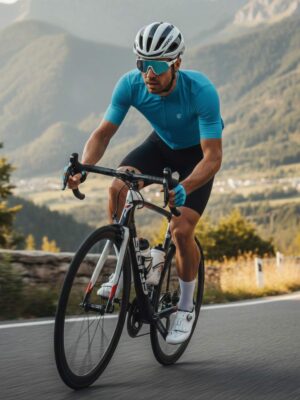 Polyester Drifit Mens Cycling Jersey SKY Blue