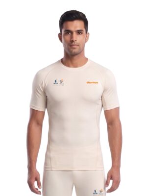 Cricket White Compression Top T-Shirts | SRT10 Altevol Sports Academy