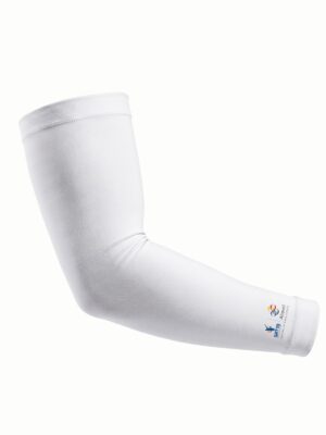 Cricket Arm Sleeves White Compression | SRT10 Altevol Sports Academy