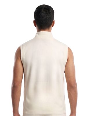 White Cricket Sleeveless Jacket | SRT10 Altevol Sports Academy