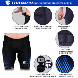 Gel Padded Ultra Cycling Shorts for Men Long Distance Cycling Riding Padded Half Pant
